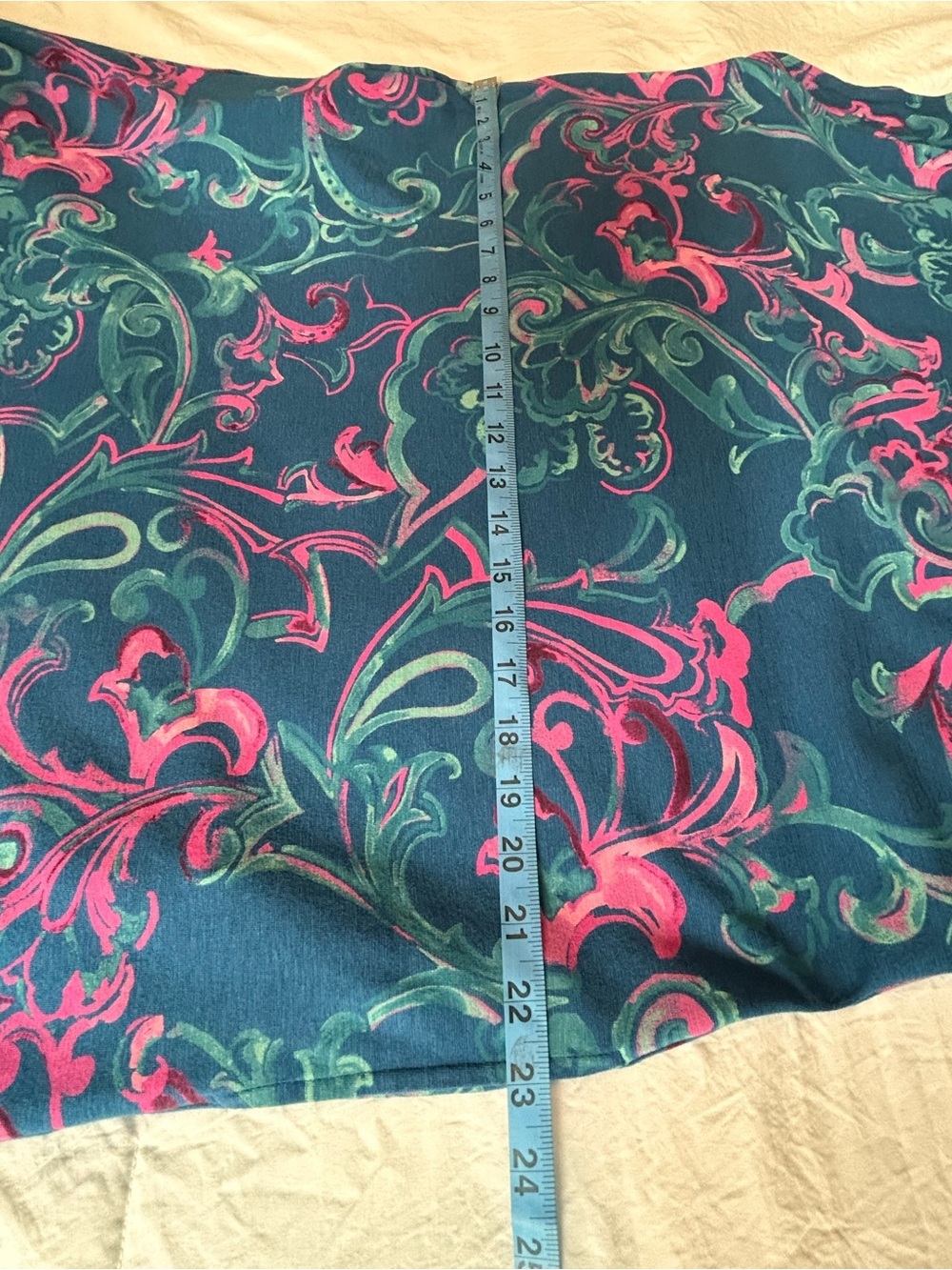 Chico's Teal and Pink V-Neck Printed Sheath Dress - Picture 11 of 11